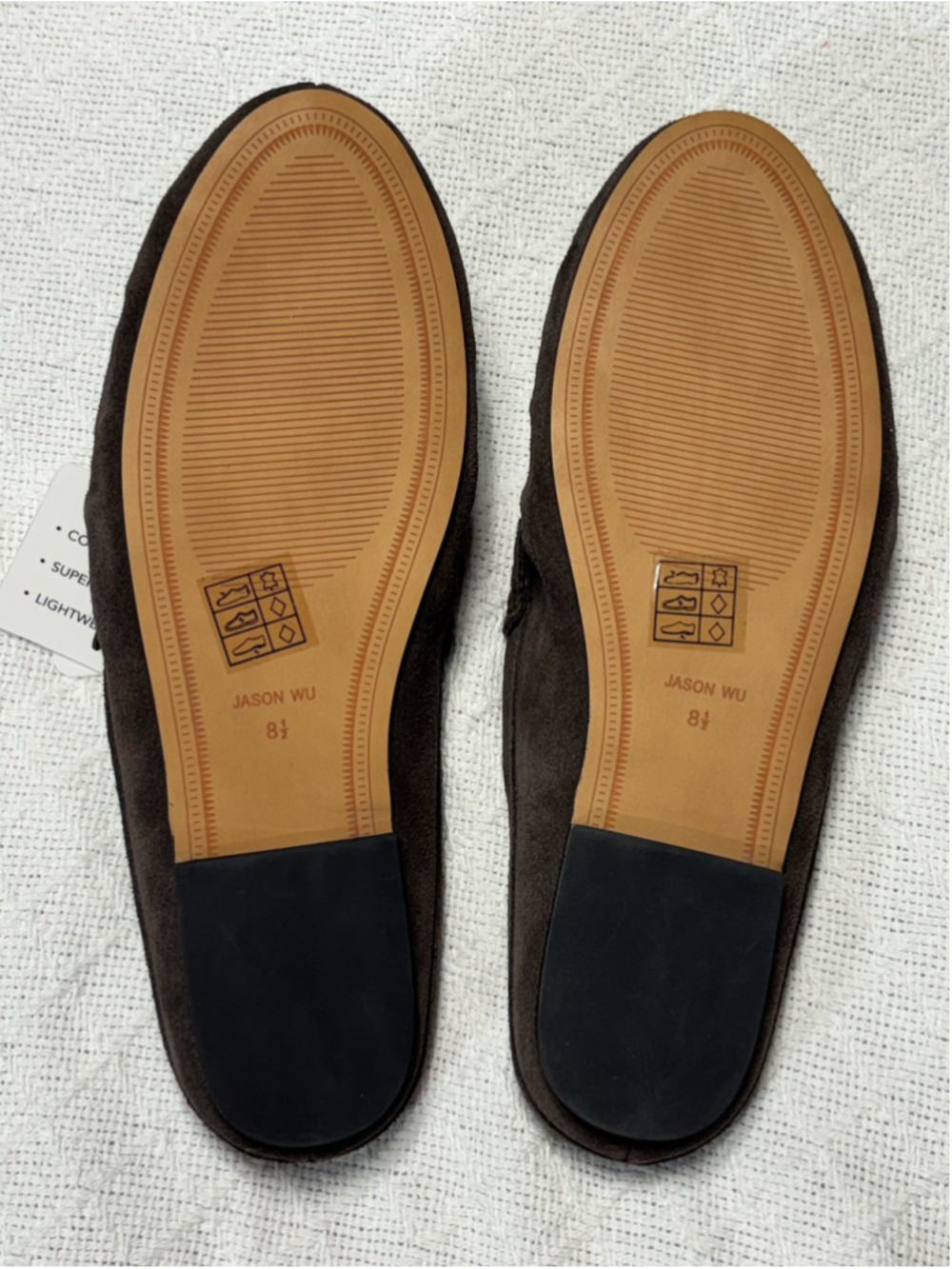 Jason Wu Meeky Suede Penny Loafer Mules Chocolate Kid Suede Flats NWT Size 8.5 - Picture 5 of 9